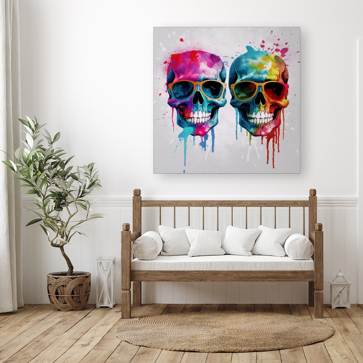 Splashart Happy Skeletons Canvas