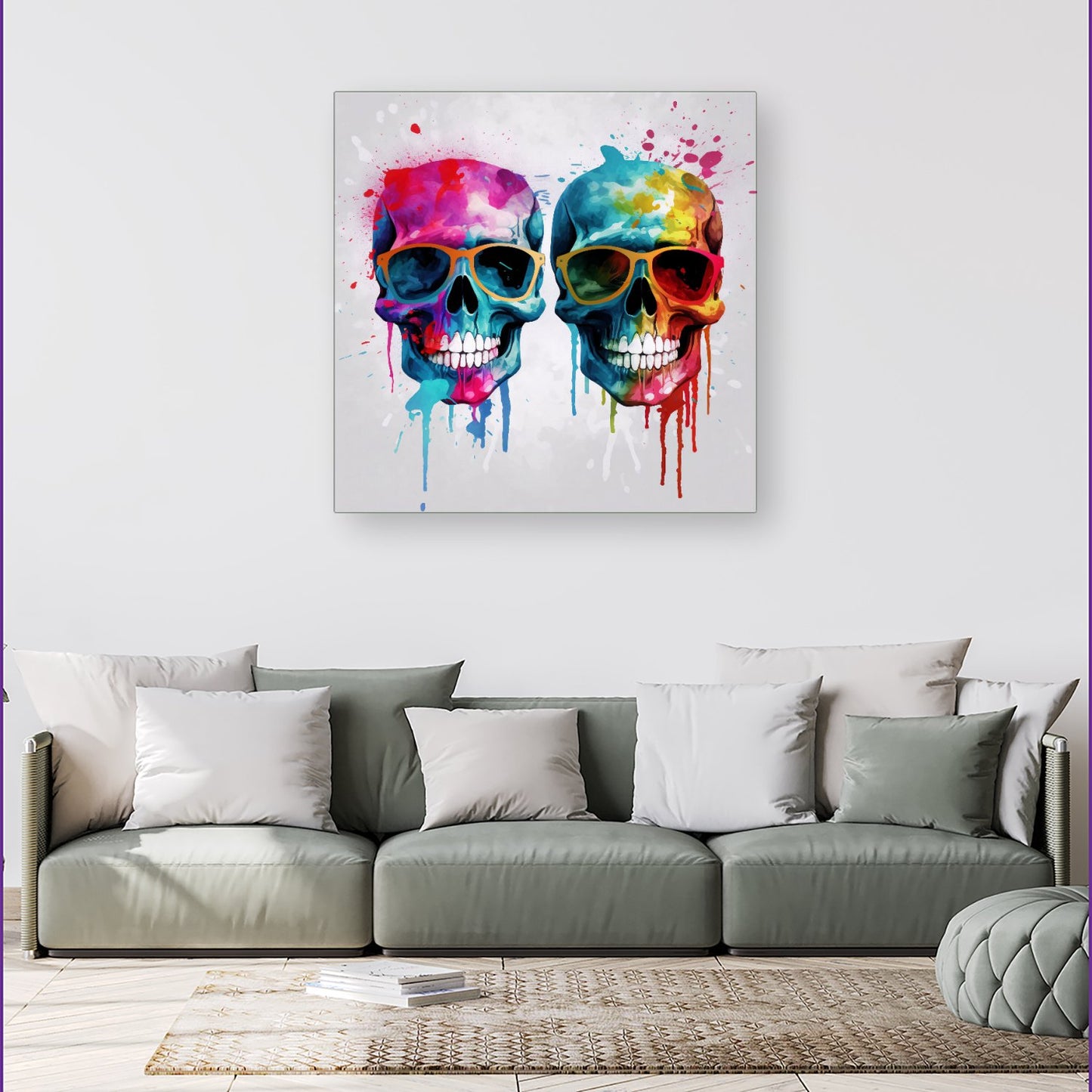 Splashart Happy Skeletons Canvas