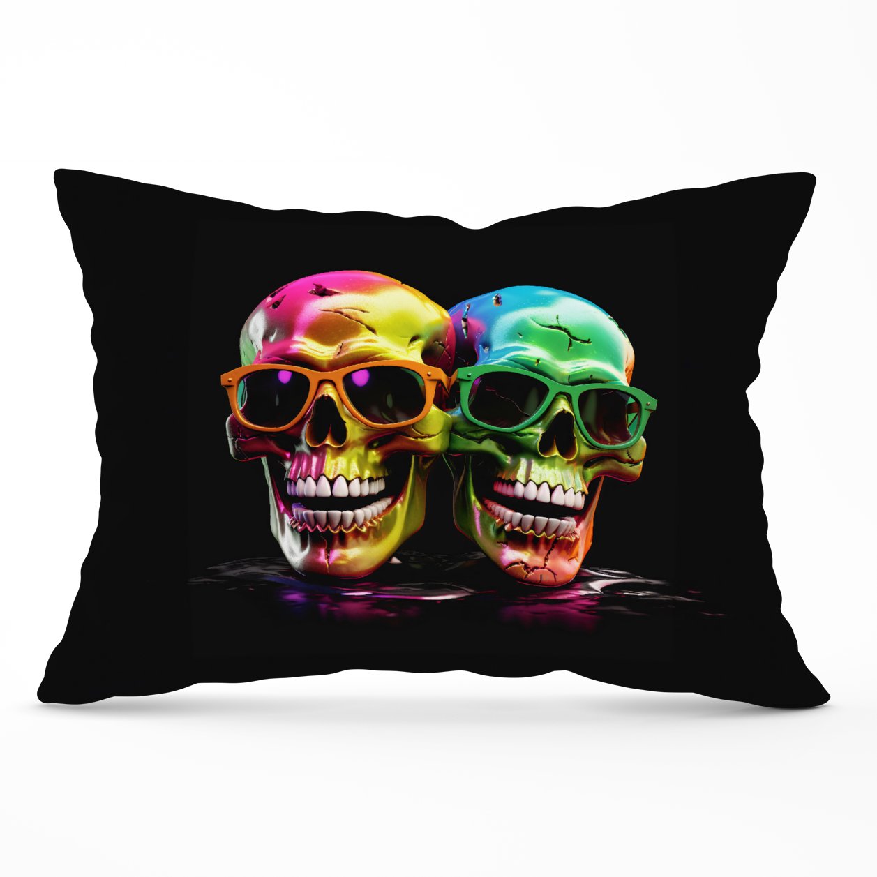 Happy Skeletons In Sunglasses Cushions