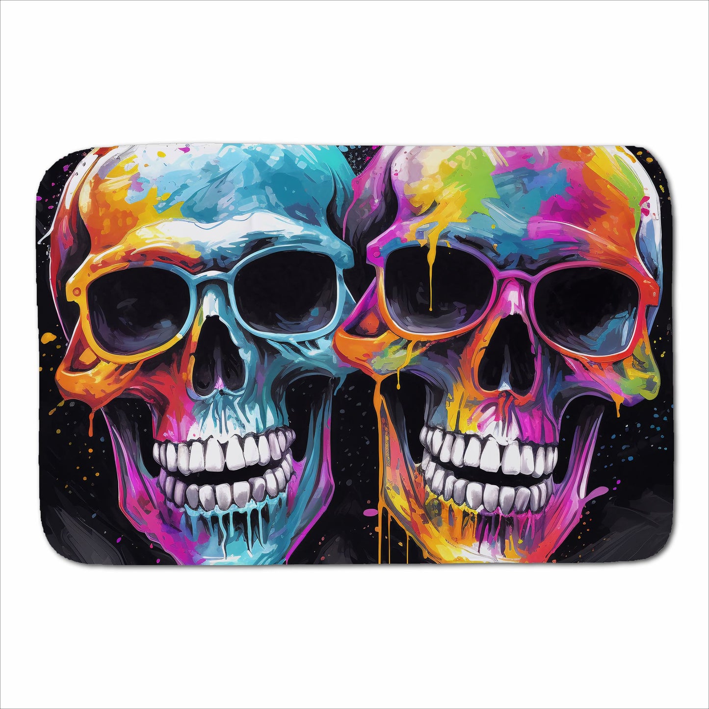 Splashart Happy Skeletons In Glasses Sherpa Blanket