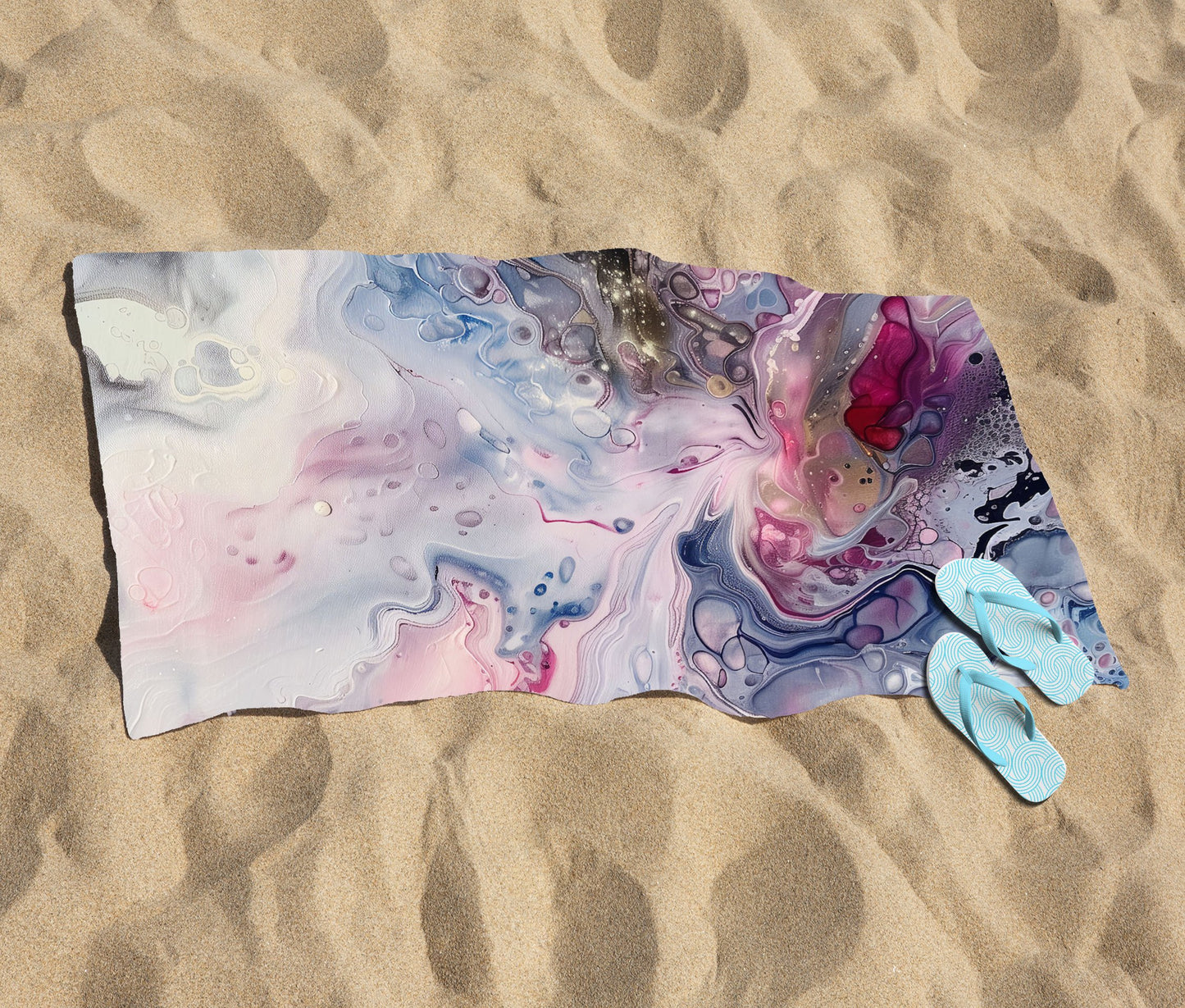 Ethereal Swirls: Dreams In Motion Beach Towel
