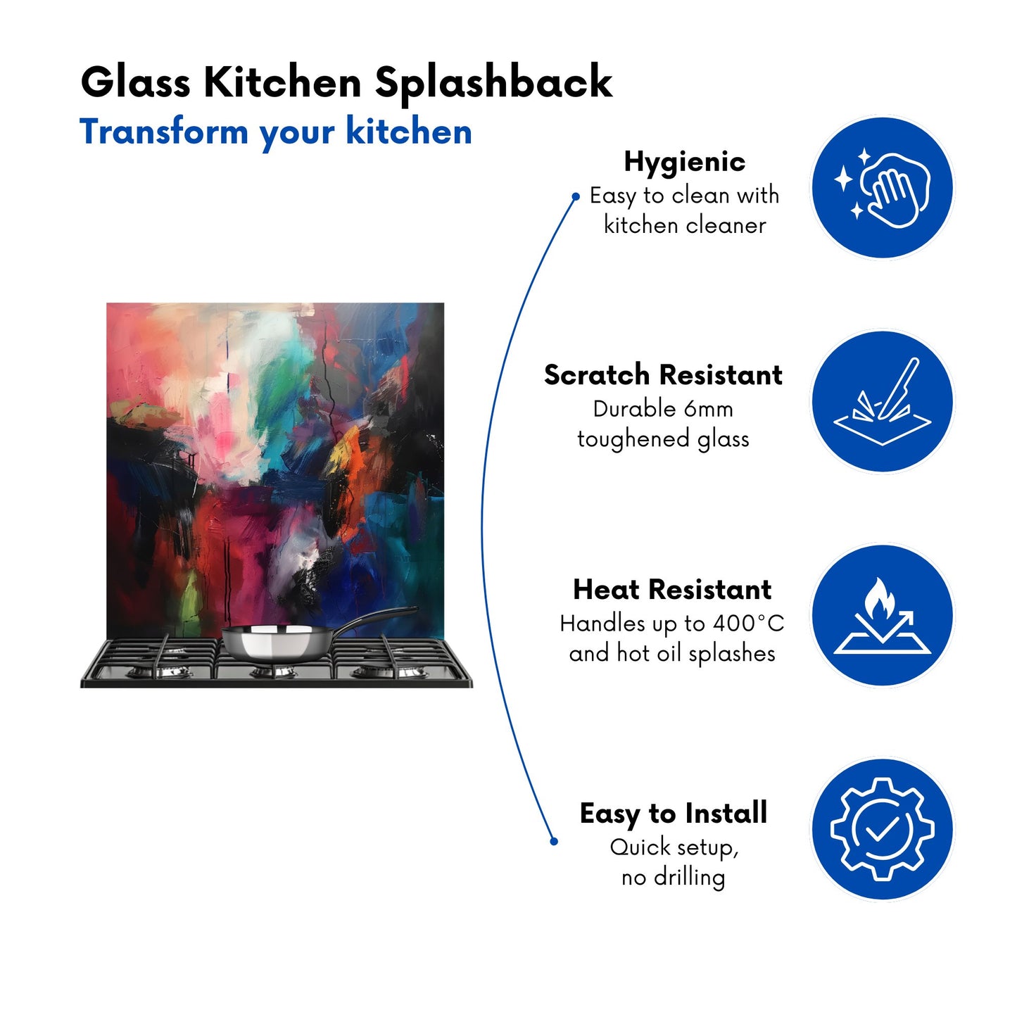 Cosmic Fusion: Colours Of The Universe Kitchen Splashback