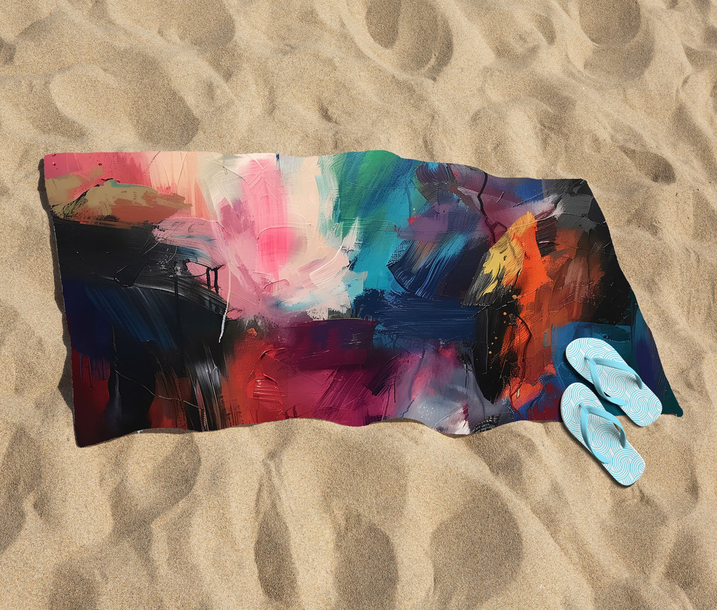 Cosmic Fusion: Colours Of The Universe Beach Towel