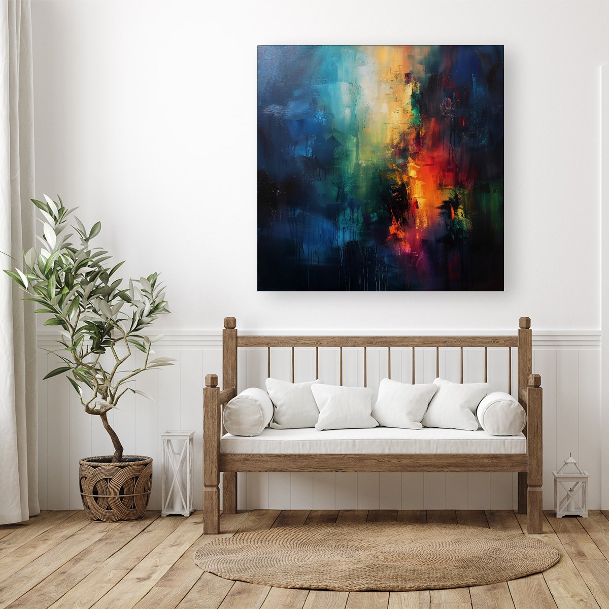 Colourful Chaos: Urban Dreamscape Canvas