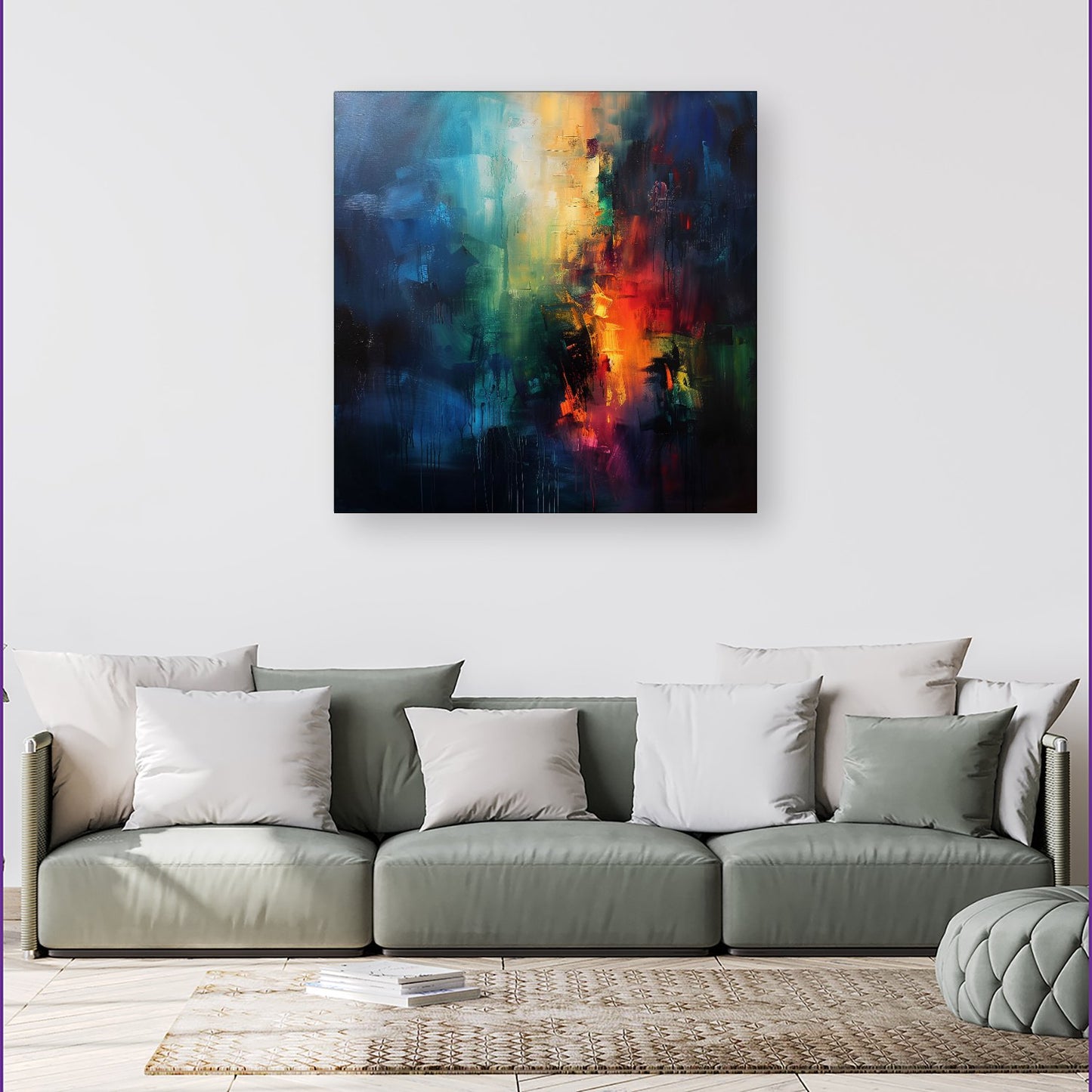 Colourful Chaos: Urban Dreamscape Canvas
