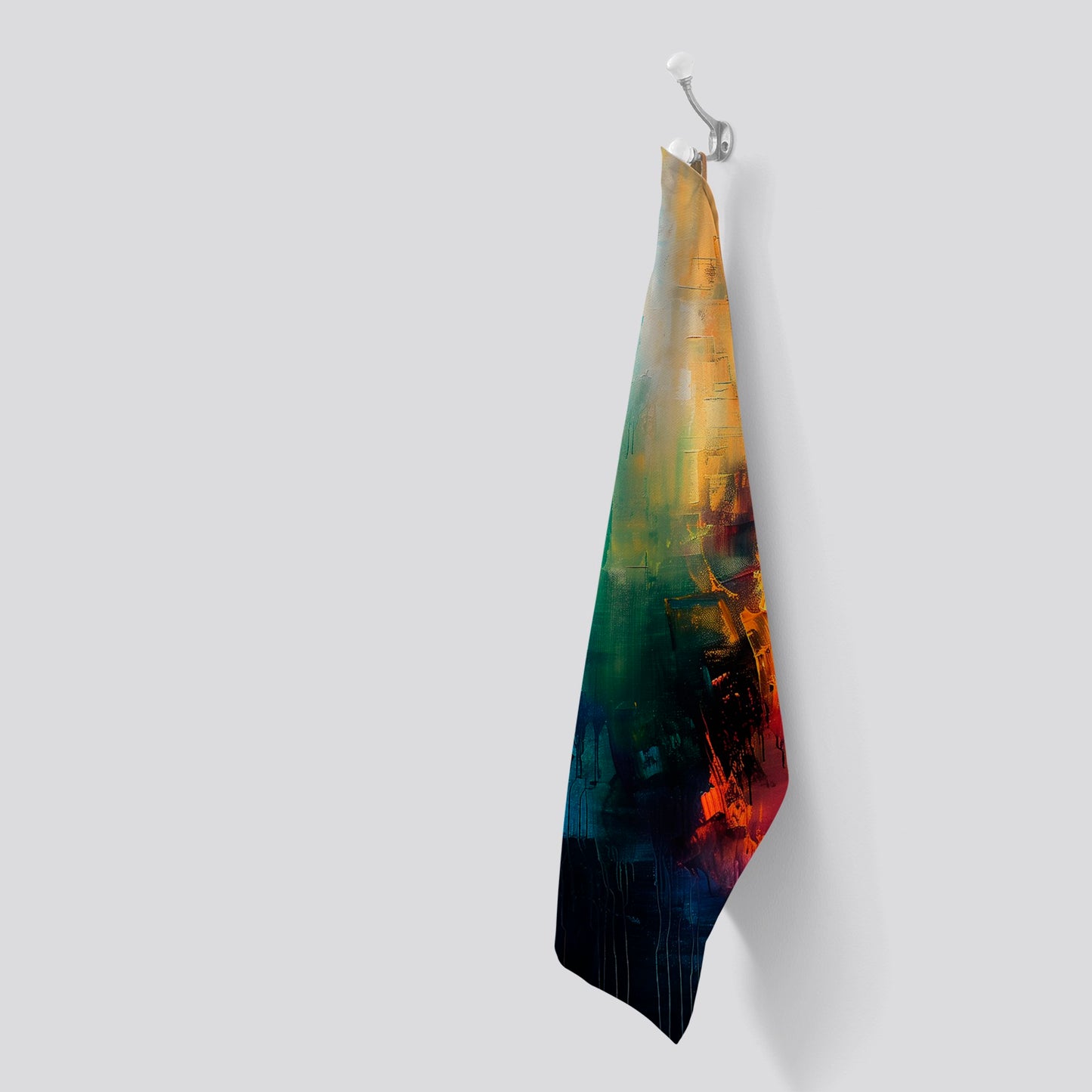 Colourful Chaos: Urban Dreamscape Tea Towel
