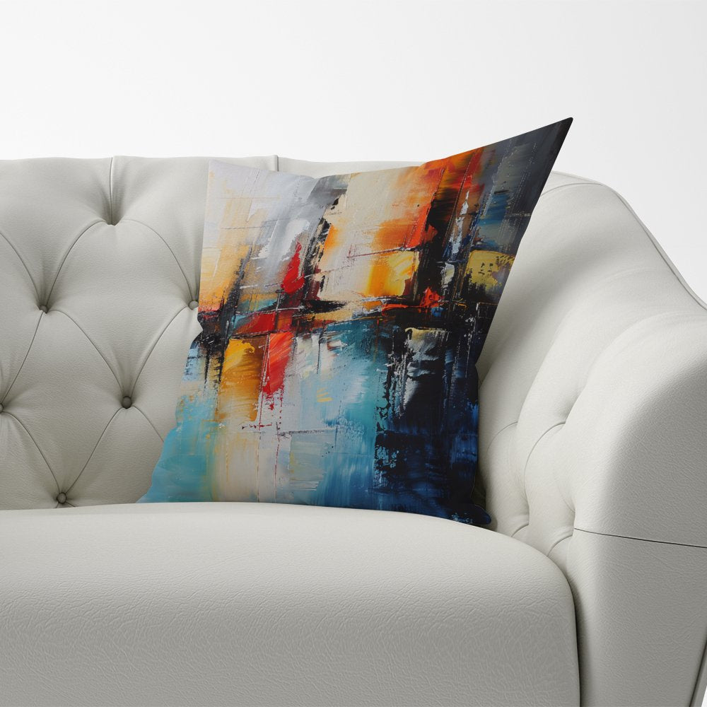 Reflective Splendour: City In Abstract Cushions