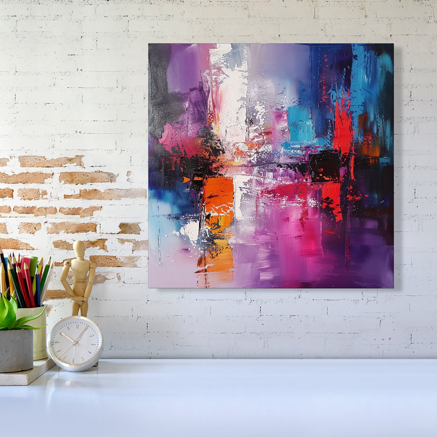 Vibrant Metropolis: A Palette Of Emotions Canvas