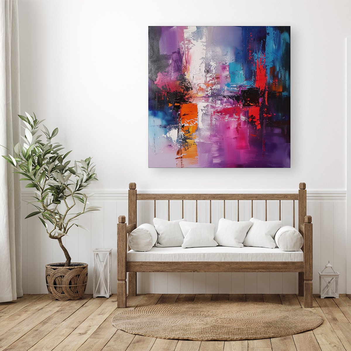 Vibrant Metropolis: A Palette Of Emotions Canvas