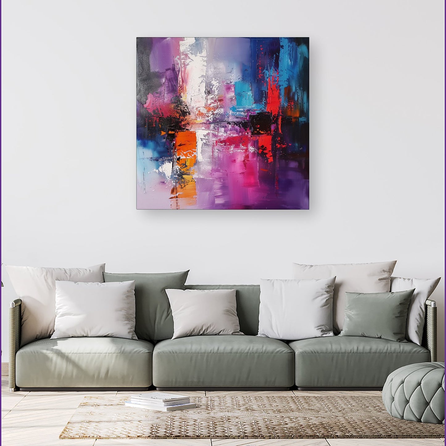 Vibrant Metropolis: A Palette Of Emotions Canvas