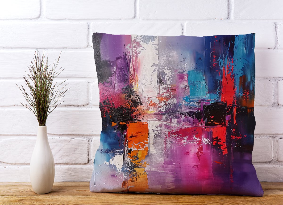 Vibrant Metropolis: A Palette Of Emotions Cushions
