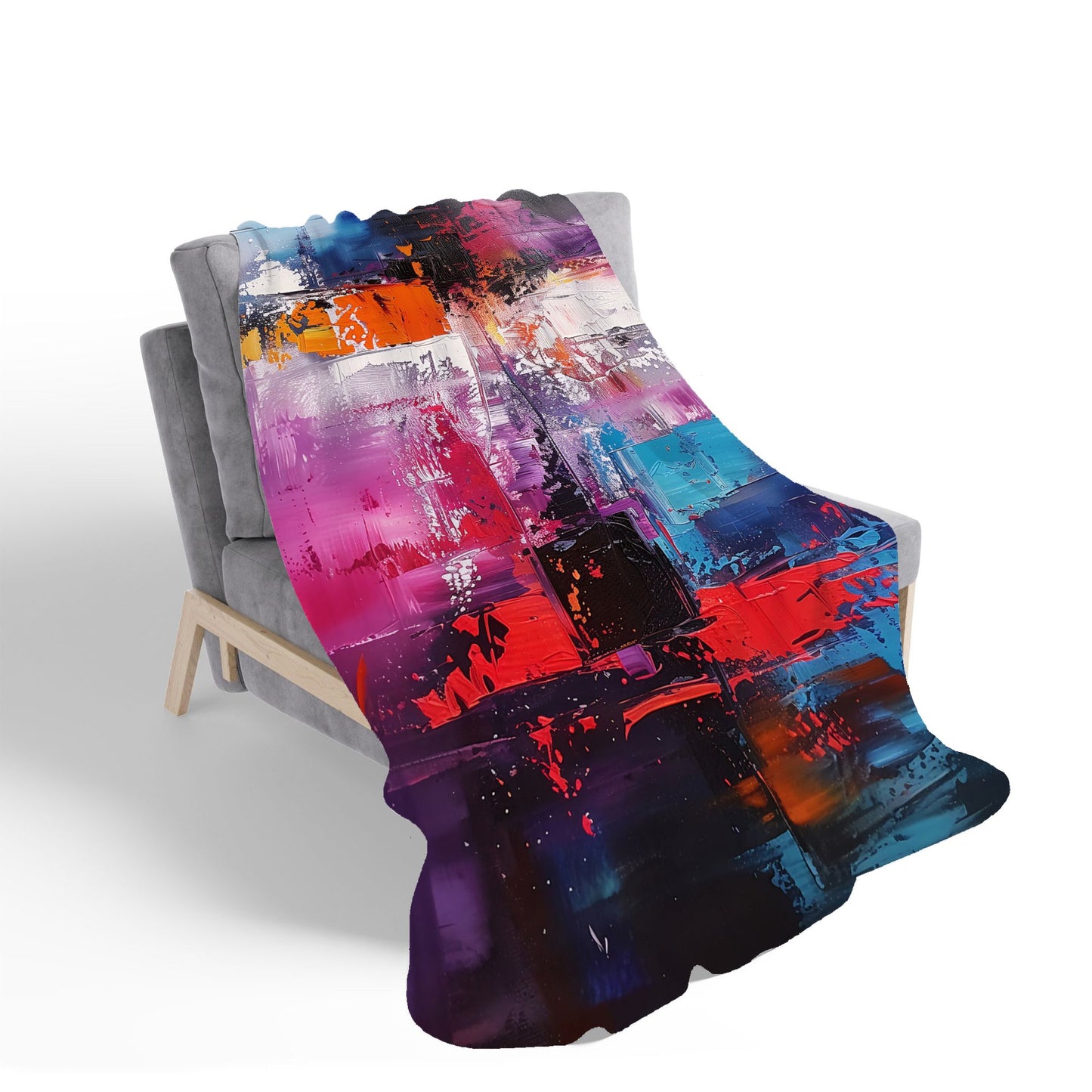 Vibrant Metropolis: A Palette Of Emotions Sherpa Blanket