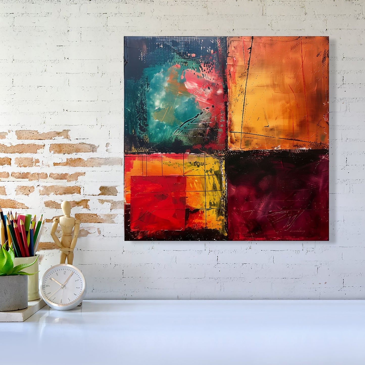 Quadrant Fusion: Colours In Conflict Canvas