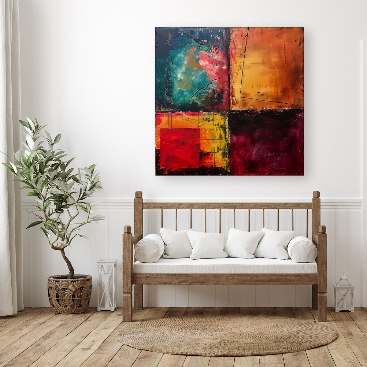 Quadrant Fusion: Colours In Conflict Canvas