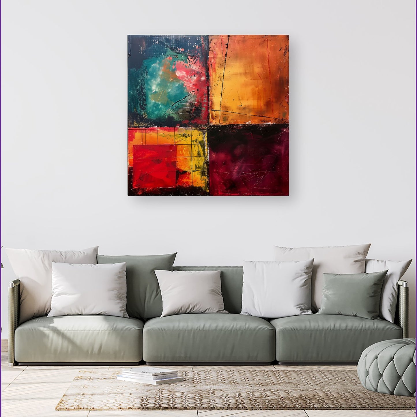 Quadrant Fusion: Colours In Conflict Canvas