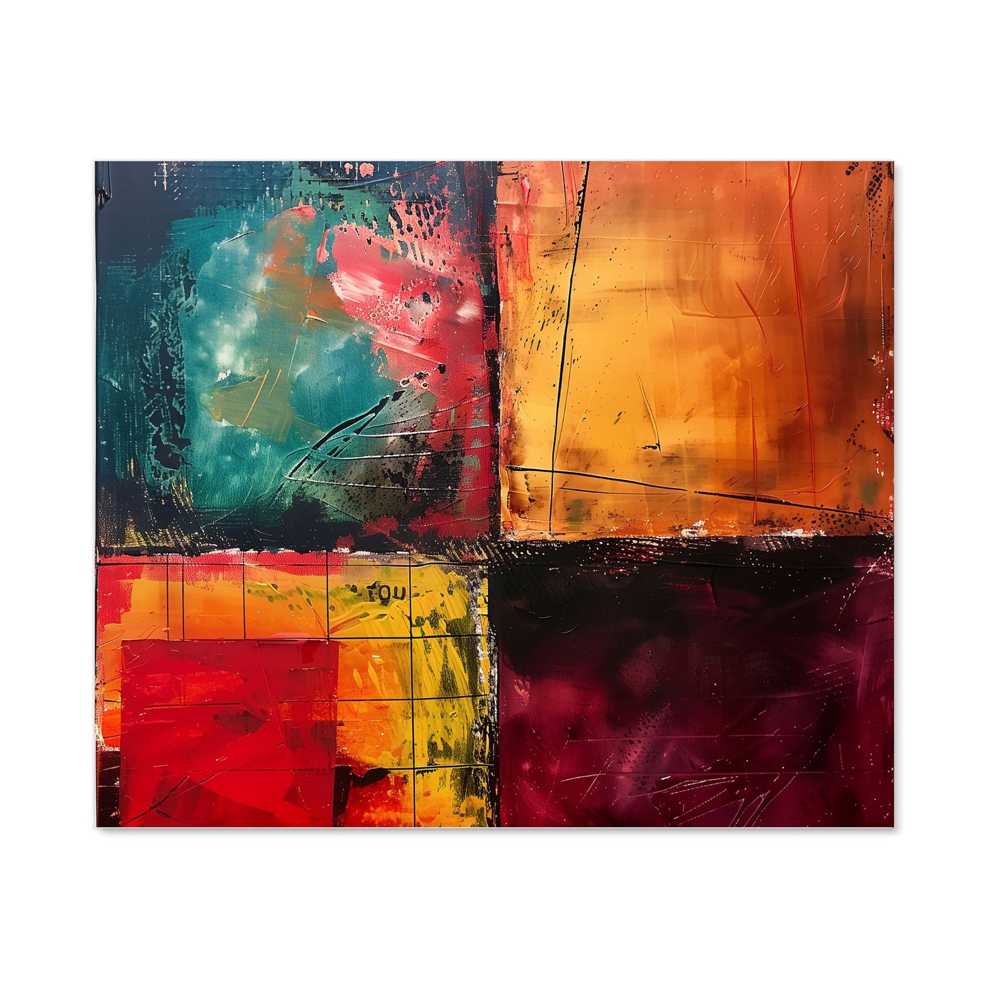 Quadrant Fusion: Colours In Conflict Kitchen Splashback
