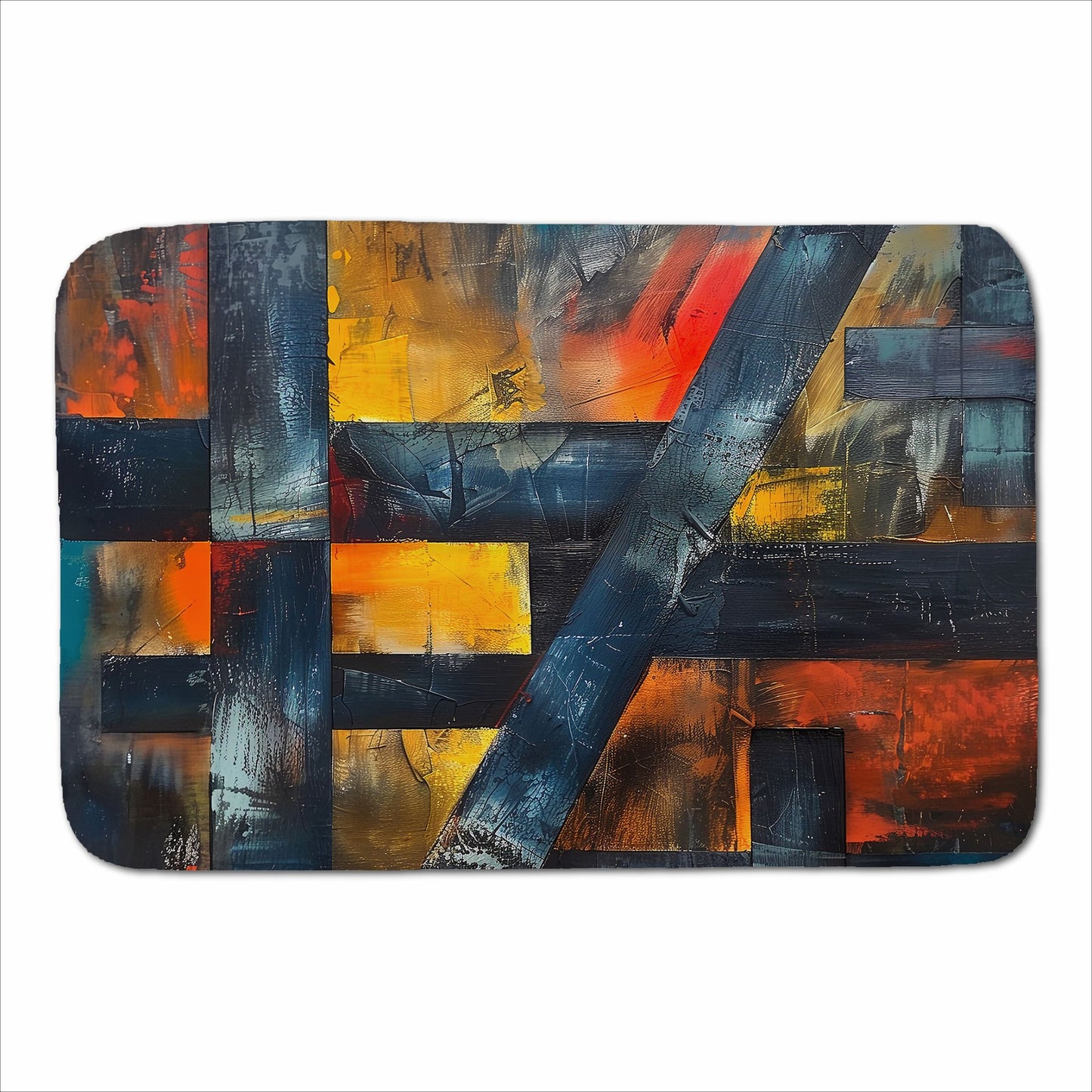 Geometric Interplay: Abstract Patterns Sherpa Blanket