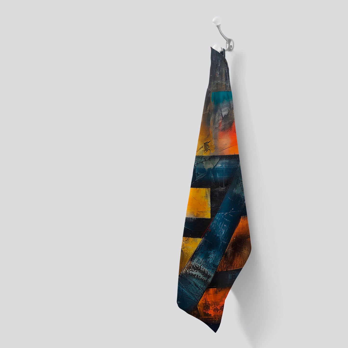 Geometric Interplay: Abstract Patterns Tea Towel