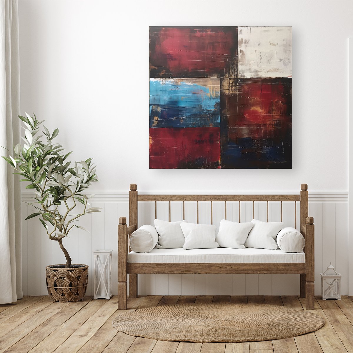 Rustic Harmony In Bold Colours Canvas