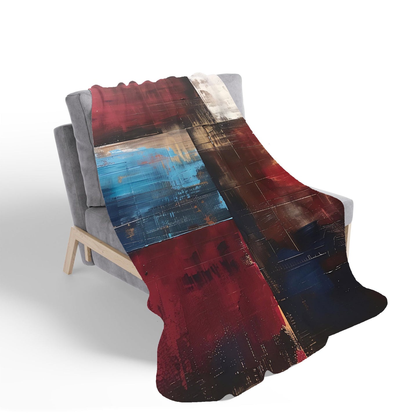 Rustic Harmony In Bold Colours Sherpa Blanket