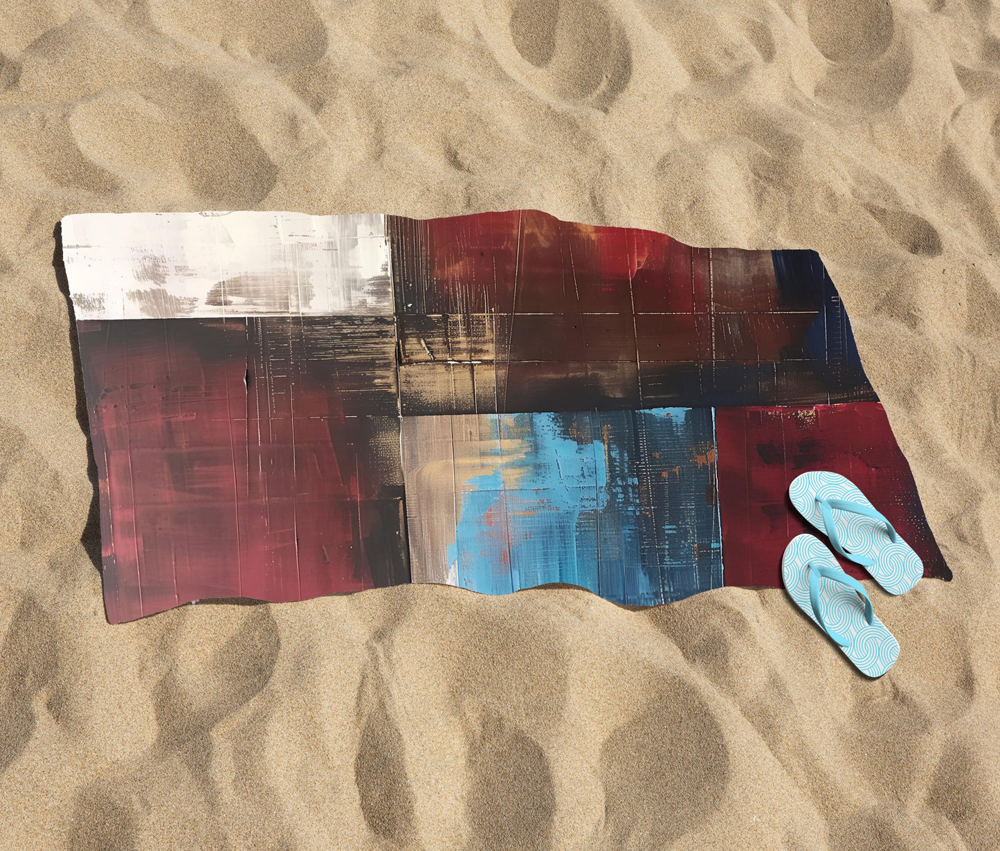 Rustic Harmony In Bold Colours Beach Towel