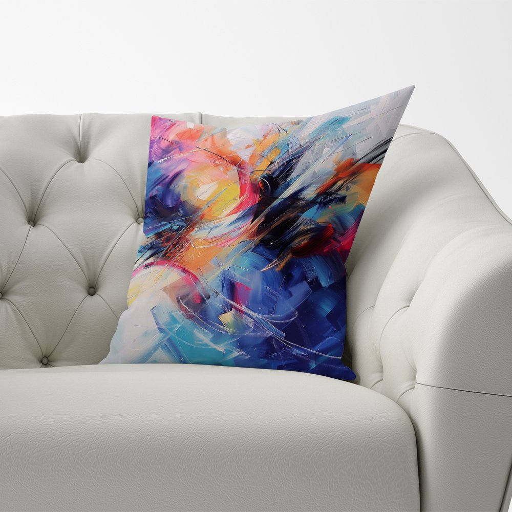 Serene Explosion: Calm Amidst Colours Cushions