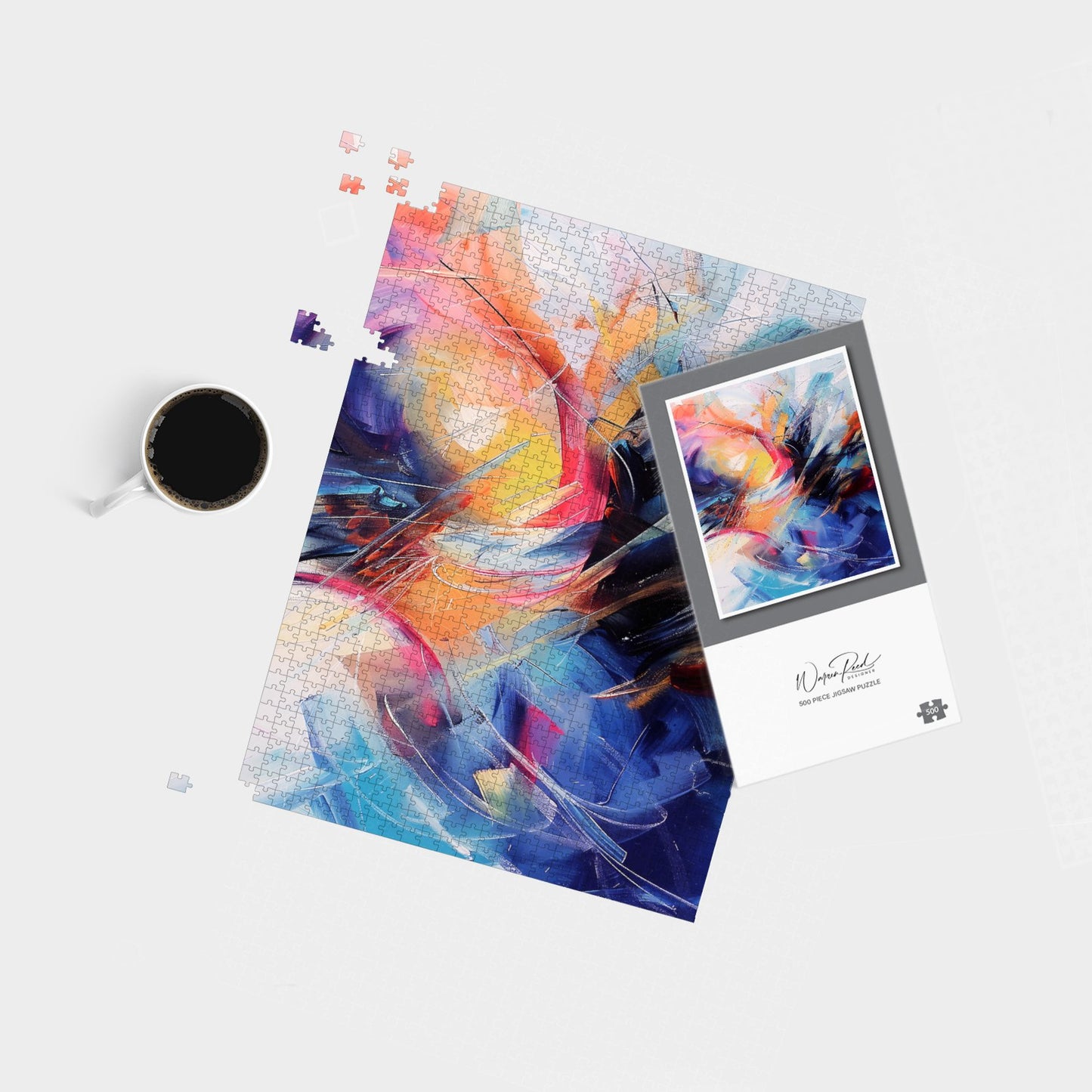 Serene Explosion: Calm Amidst Colours Jigsaw Puzzle