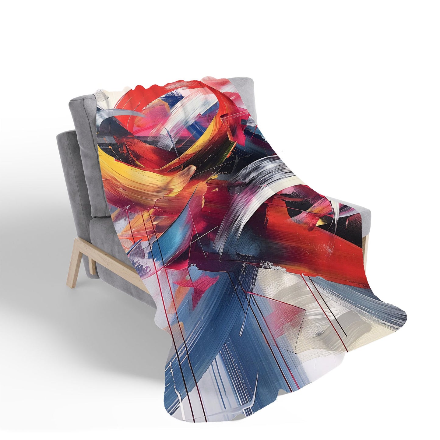 Swirling Symphony Of Colours Sherpa Blanket