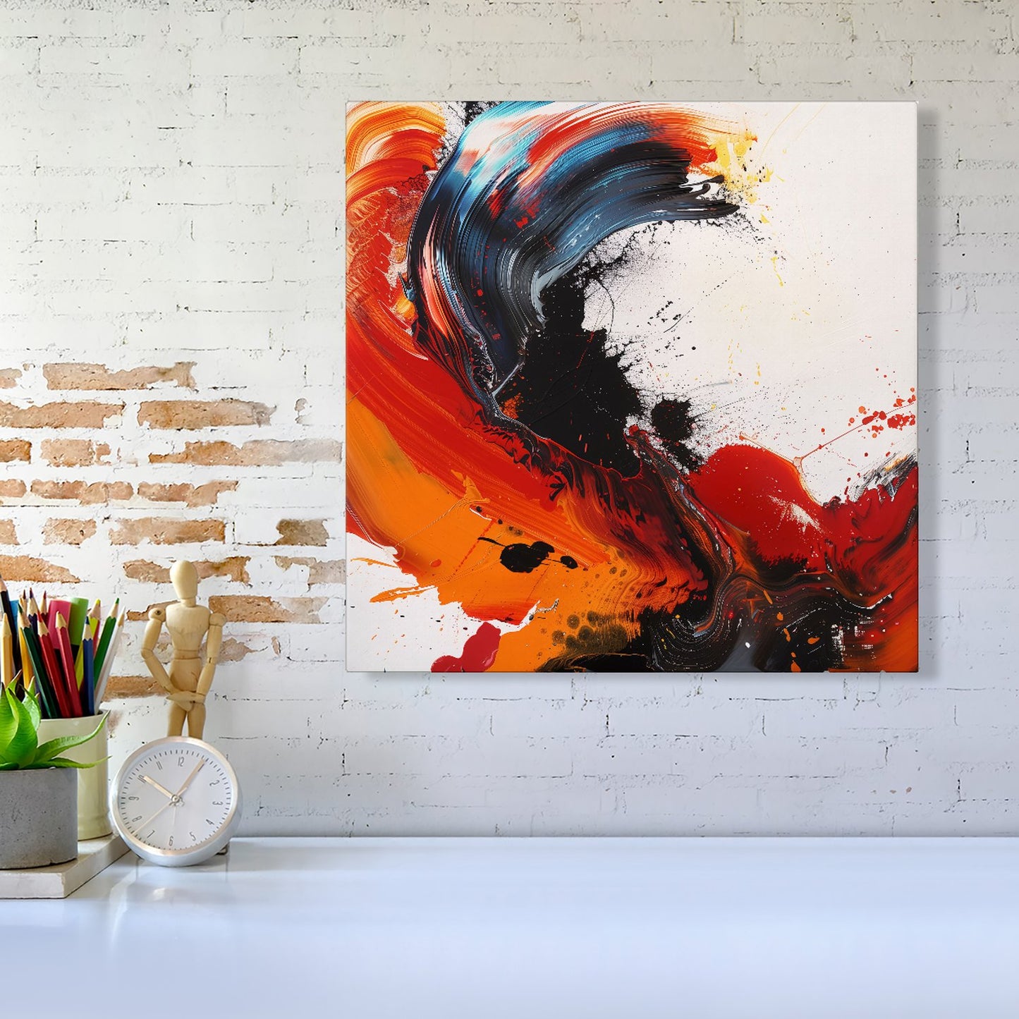 Fiery Waves: Abstract Motion Canvas