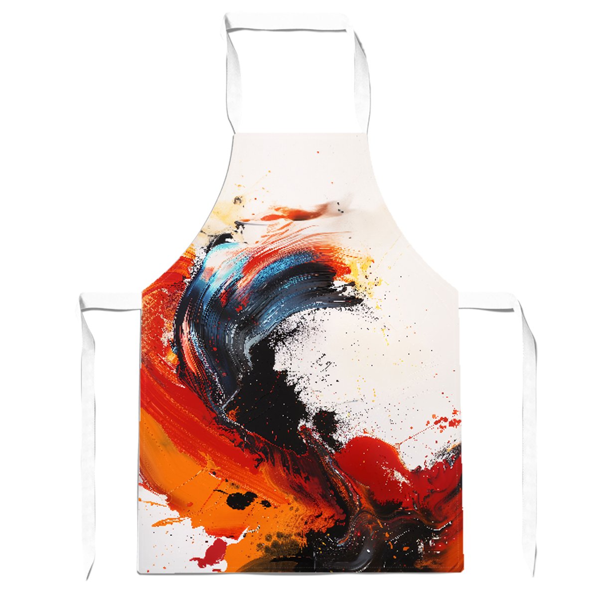 Fiery Waves: Abstract Motion Apron