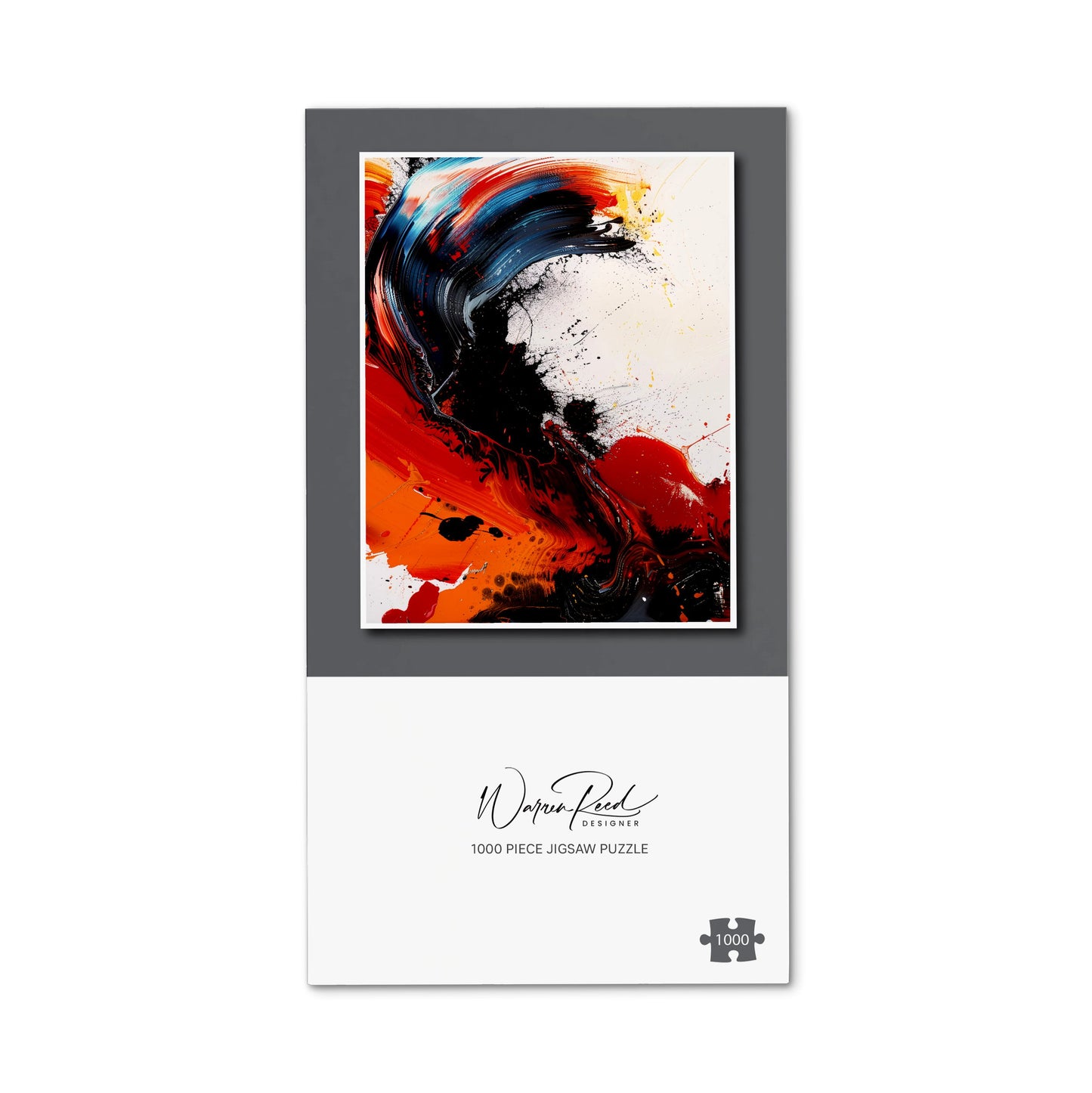 Fiery Waves: Abstract Motion Jigsaw Puzzle