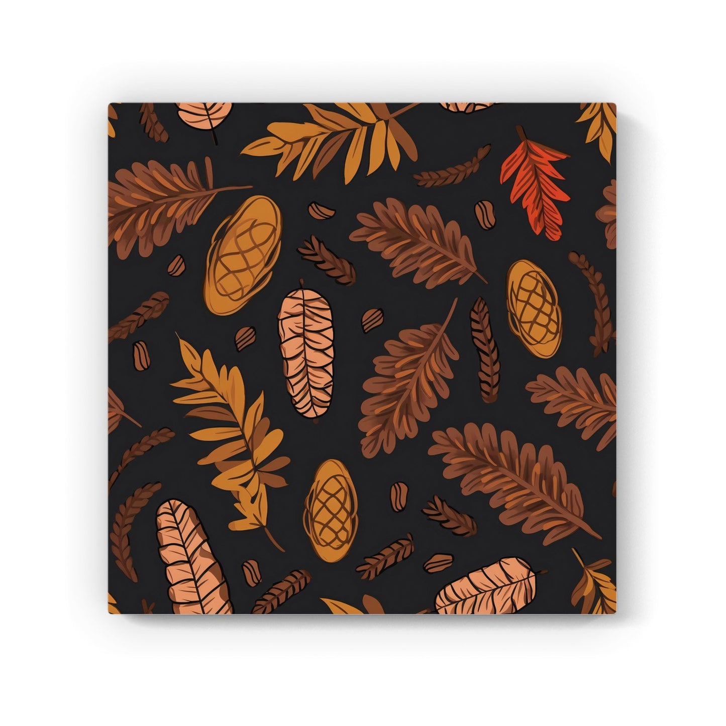 Autumn Leaves And Pinecones Canvas