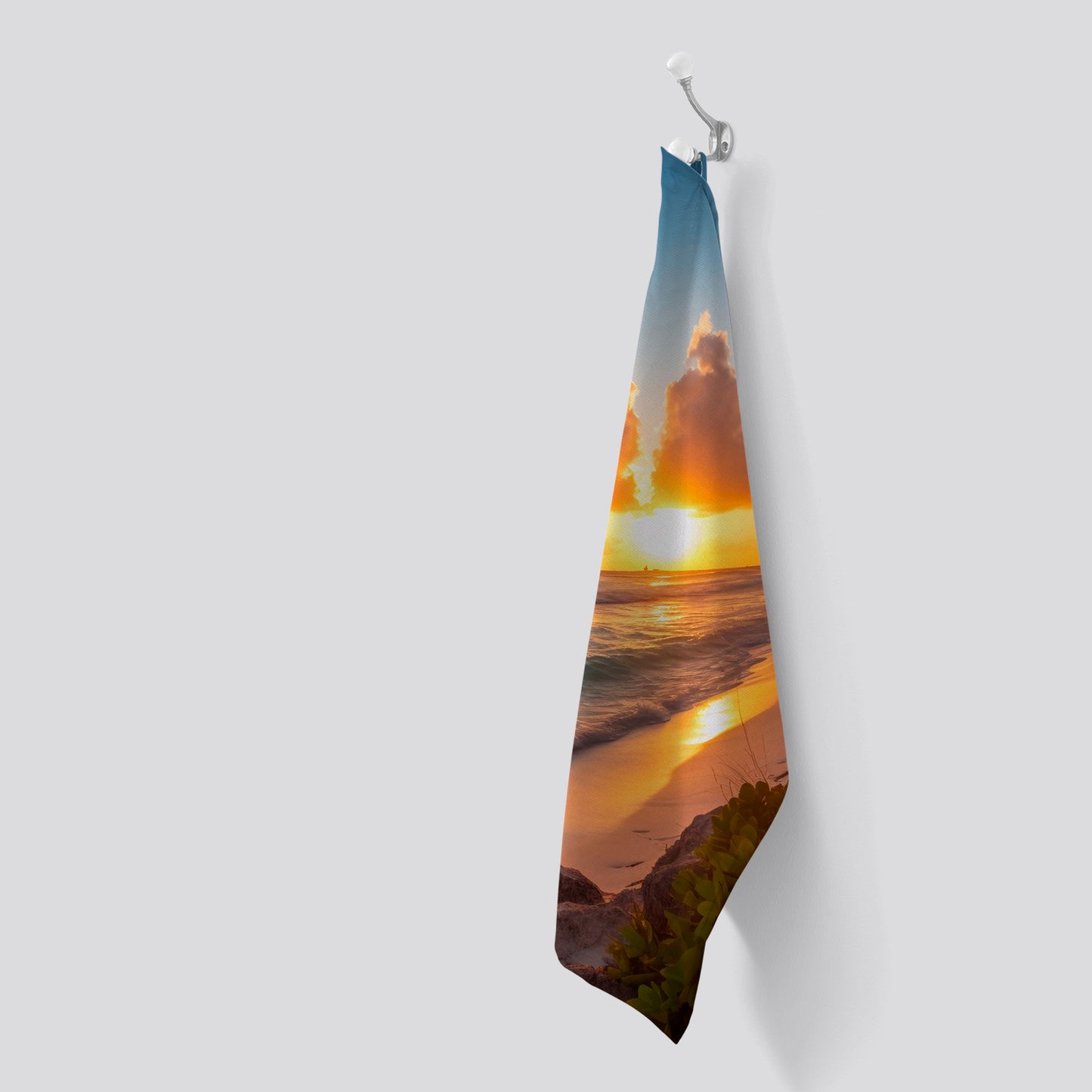 Sunrise On The Beach Tea Towel