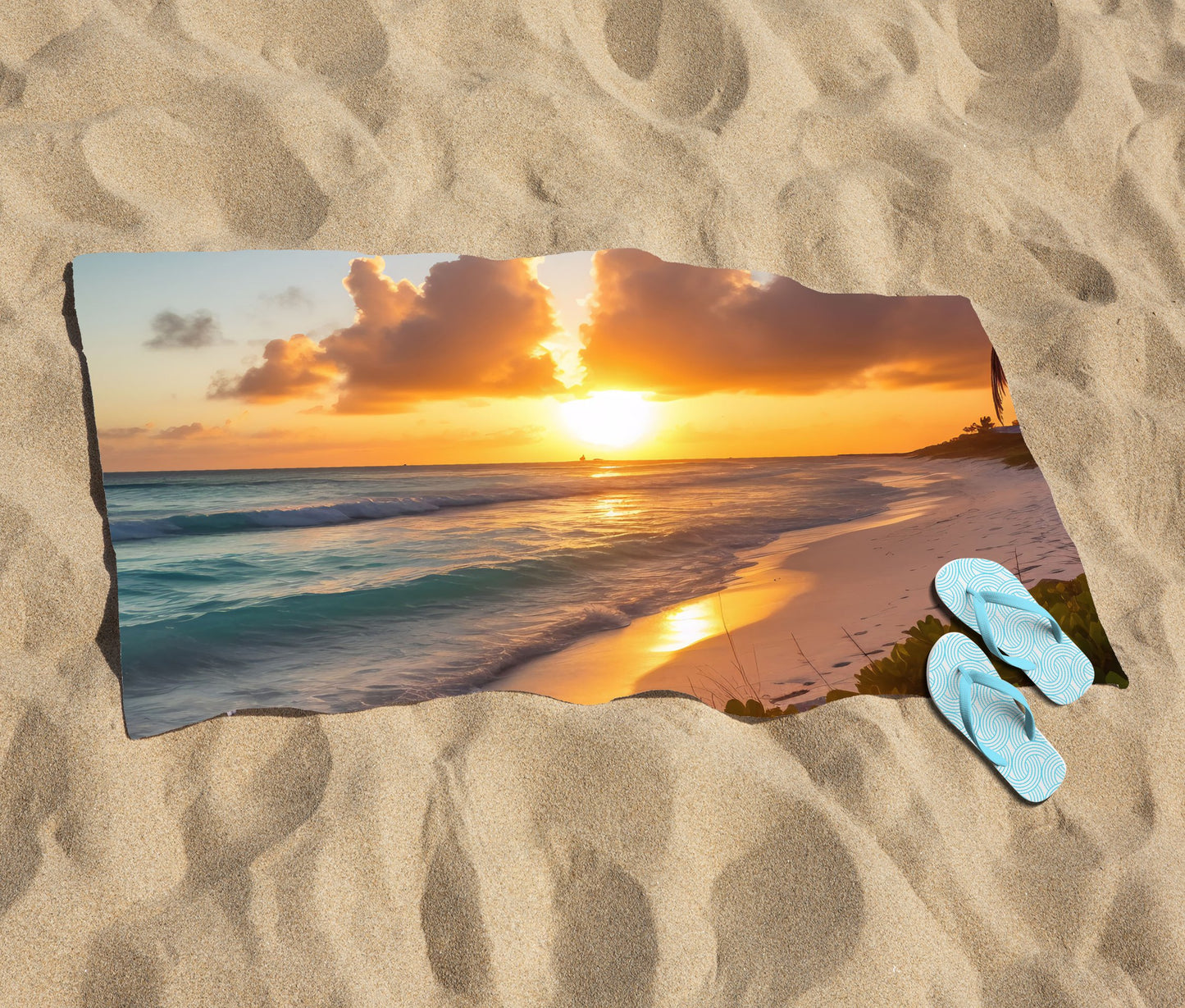 Sunrise On The Beach Beach Towel