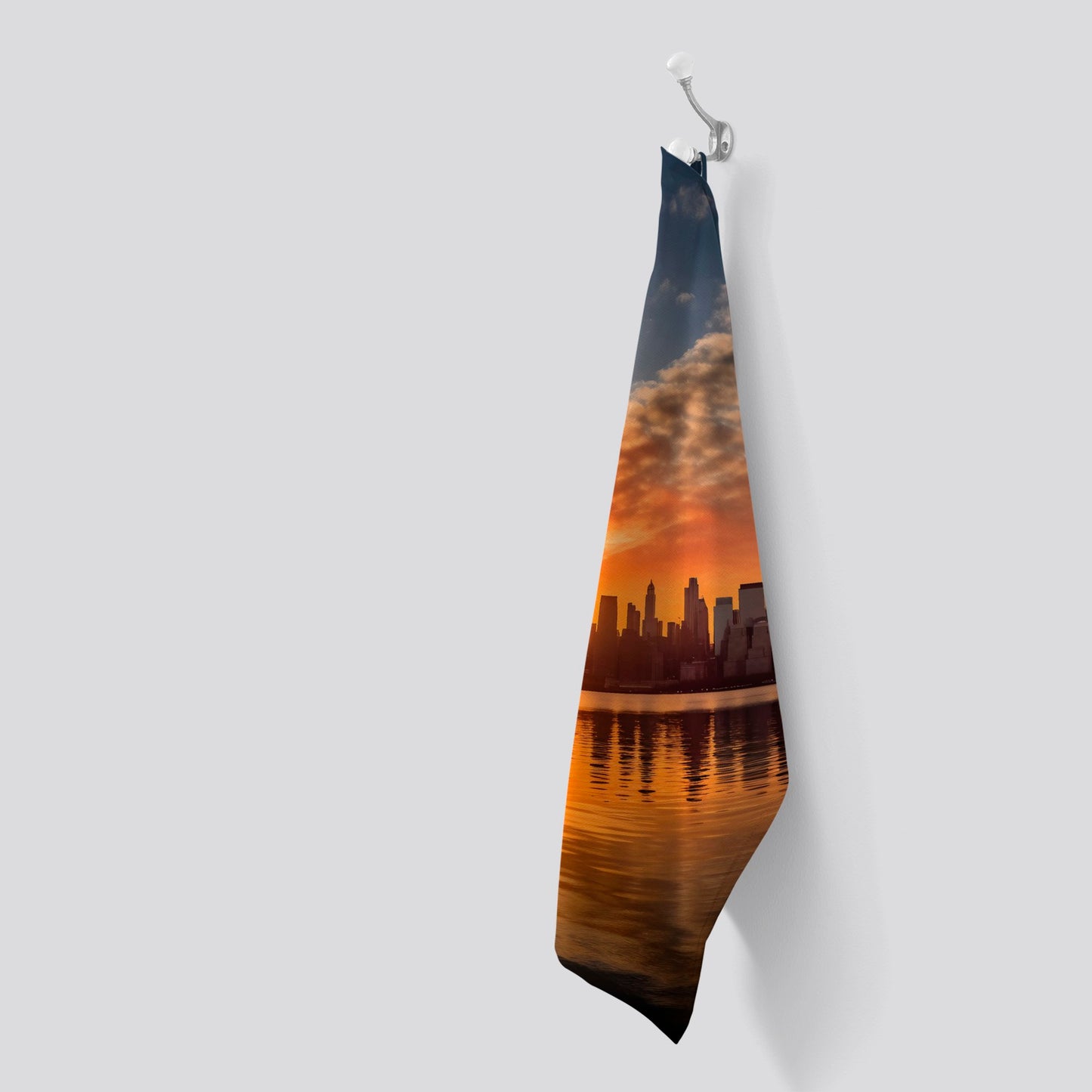 New York At Sunrise Tea Towel