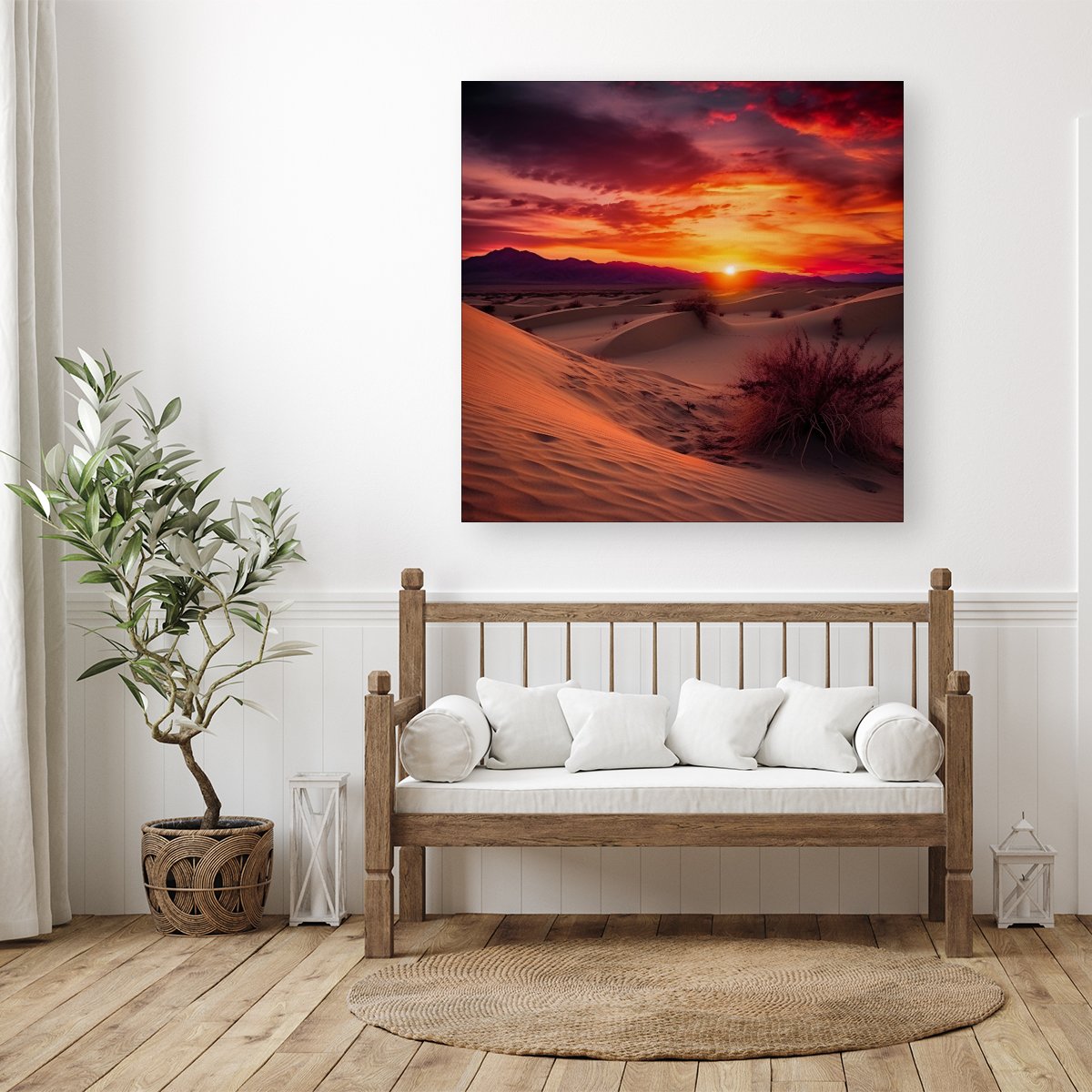 Sunset In The Desert Canvas