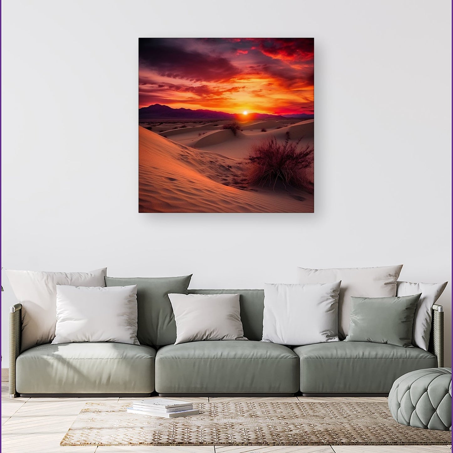 Sunset In The Desert Canvas