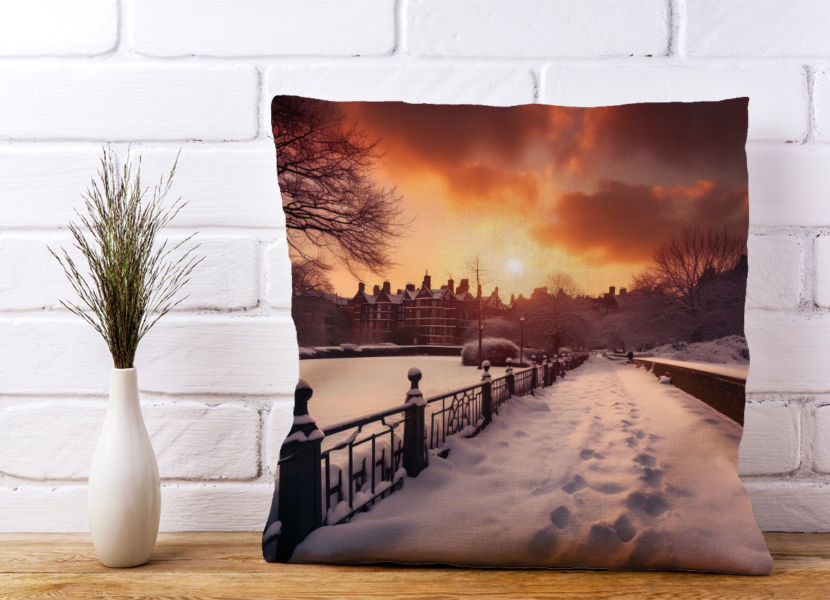 A Snowy Walk In London Cushions