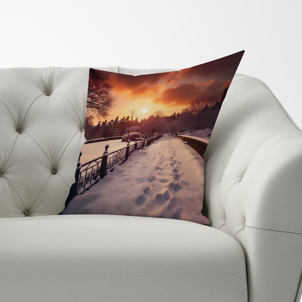 A Snowy Walk In London Cushions