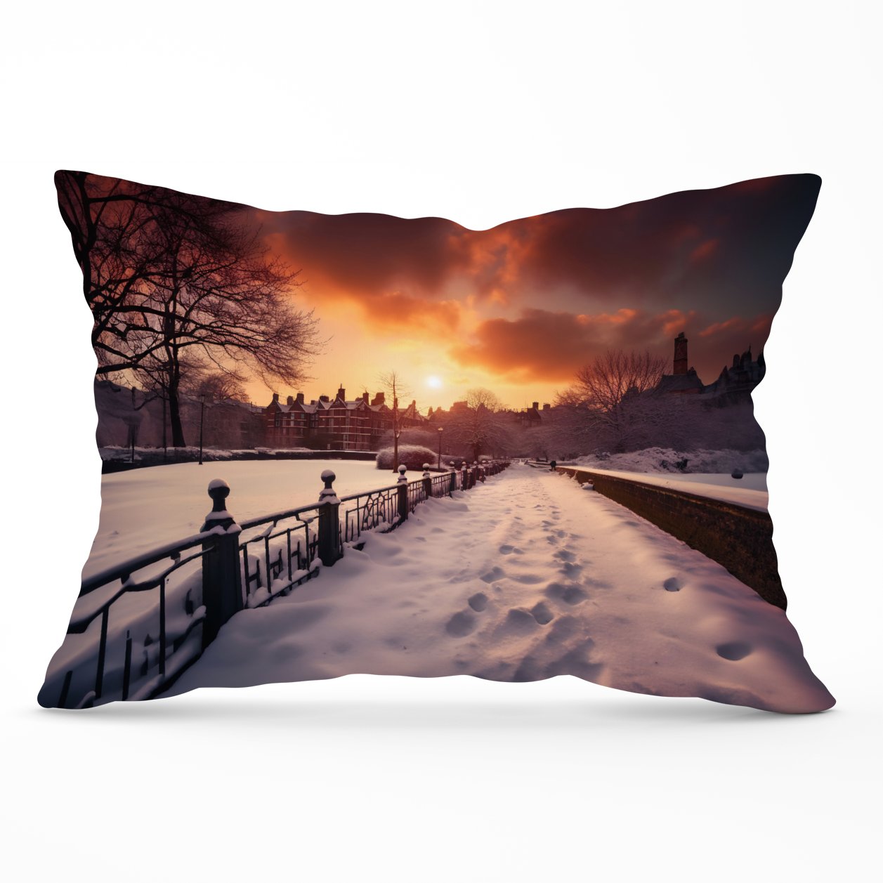 A Snowy Walk In London Cushions