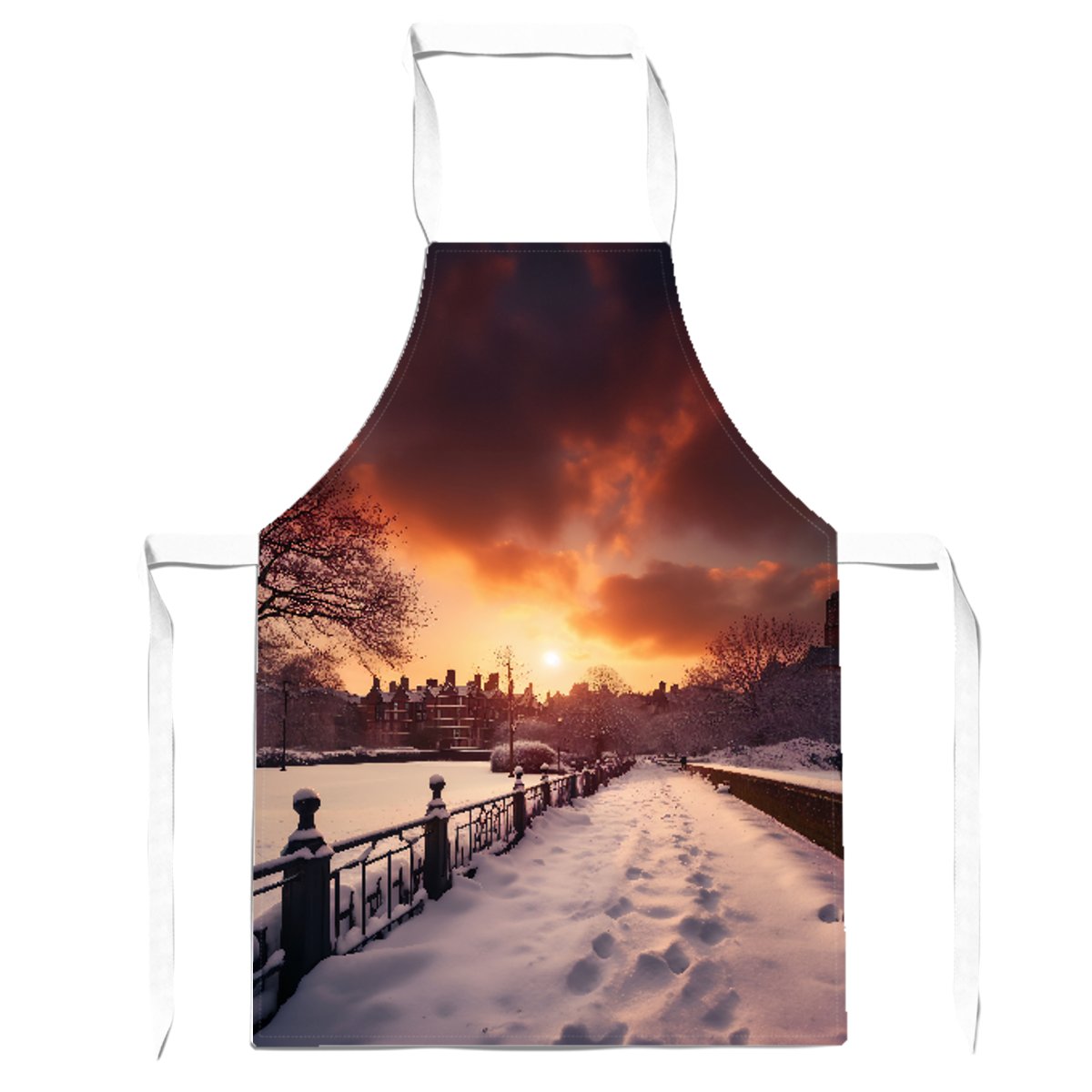 A Snowy Walk In London Apron