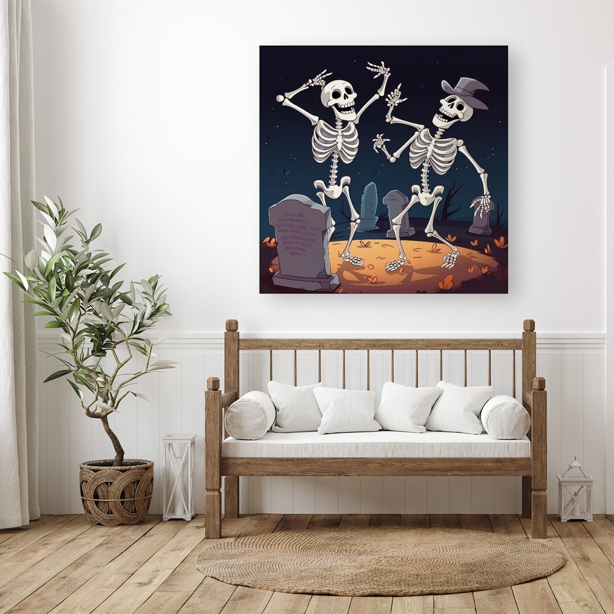 Skeletons Dancing Canvas