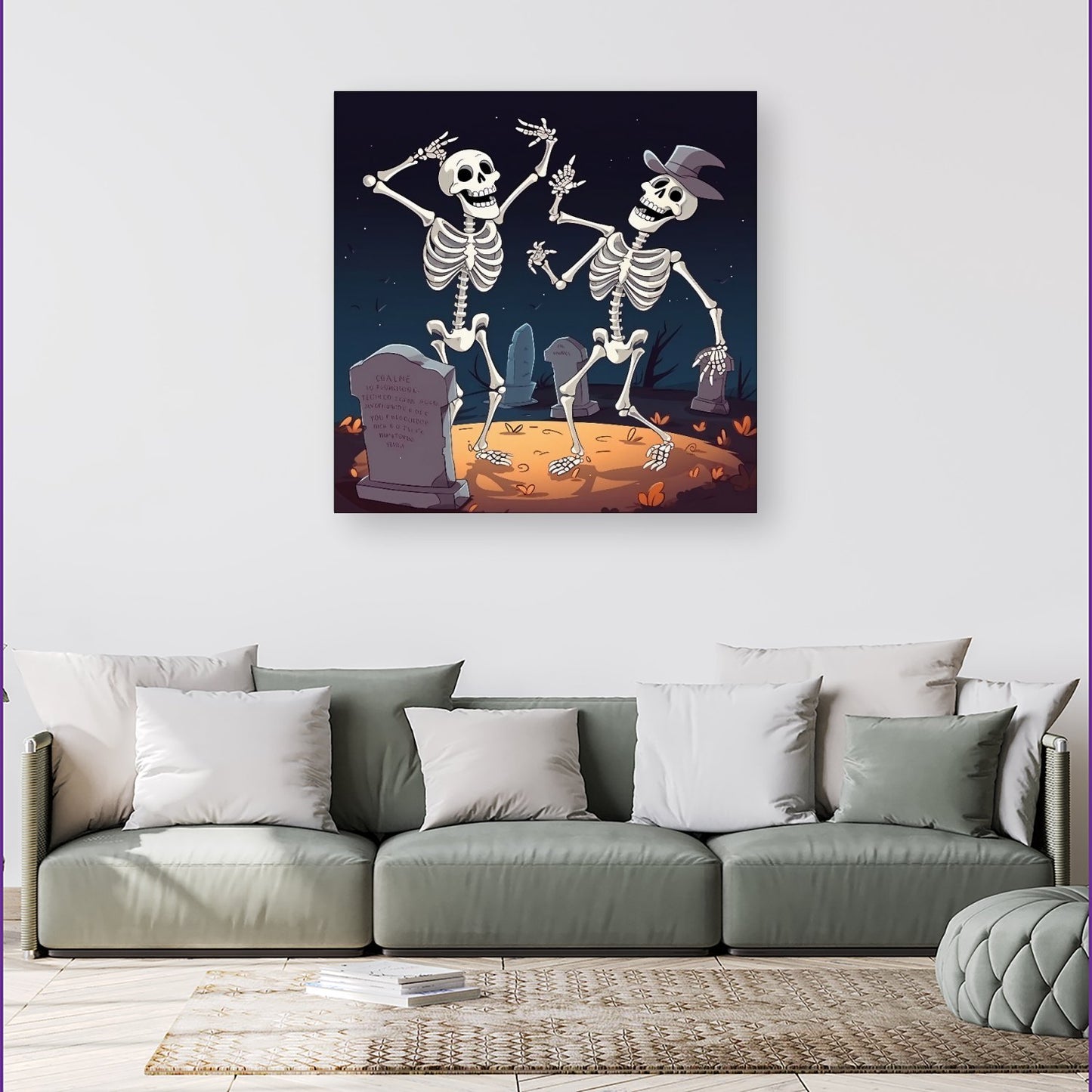 Skeletons Dancing Canvas