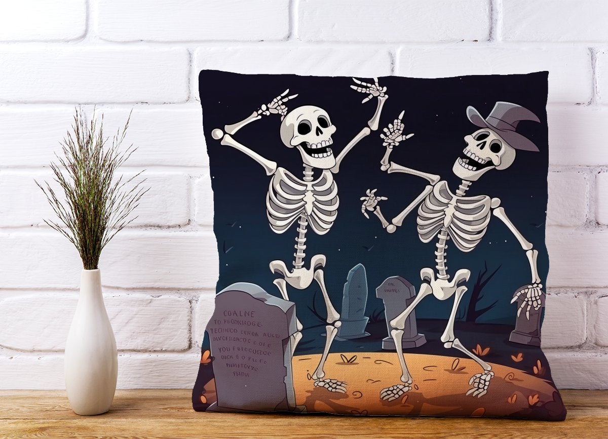 Skeletons Dancing Cushions