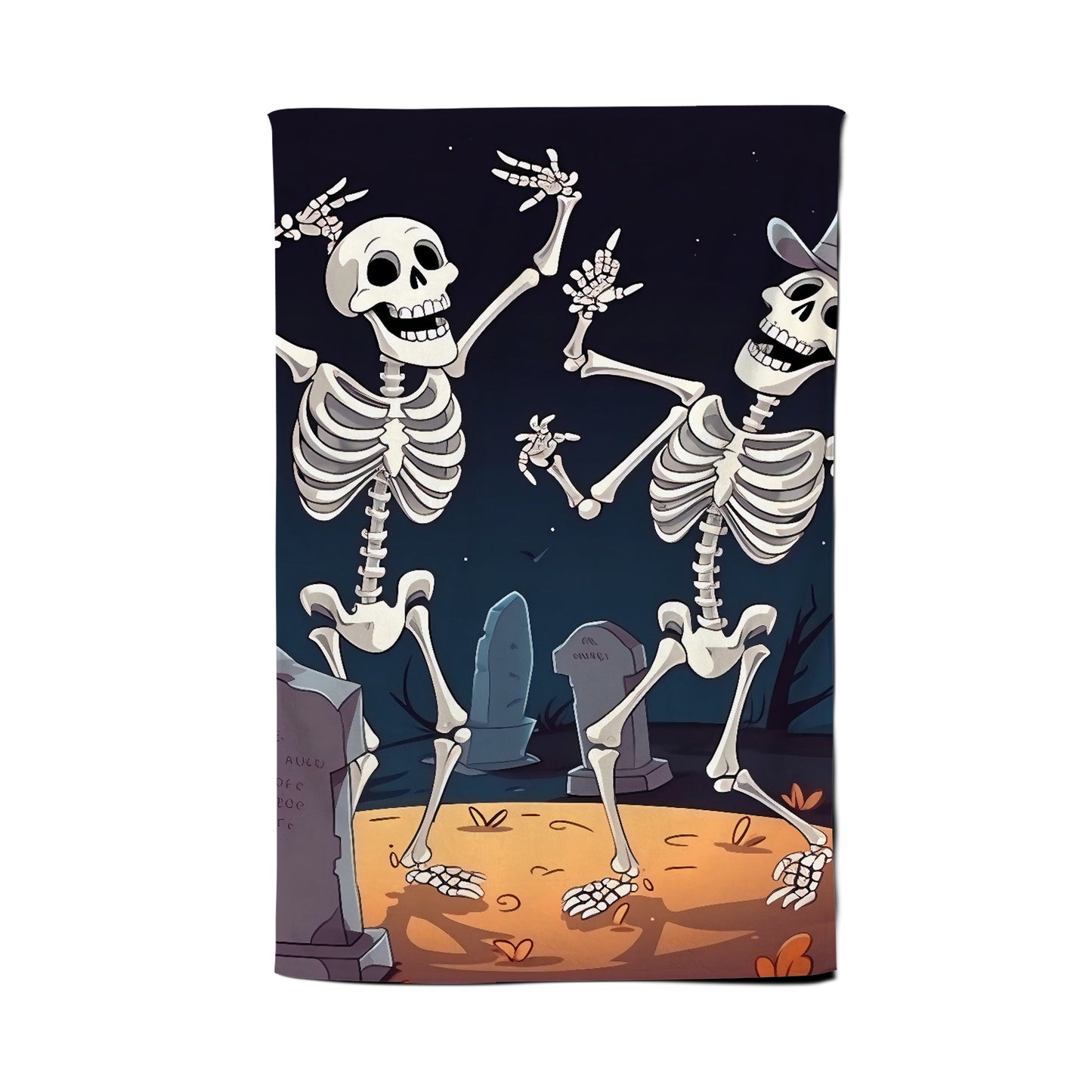 Skeletons Dancing Tea Towel
