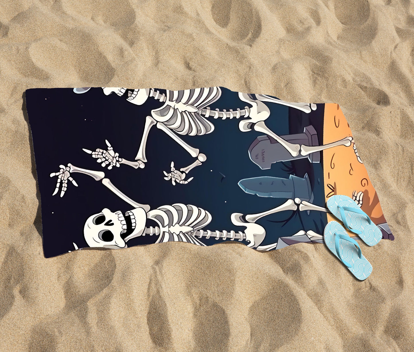 Skeletons Dancing Beach Towel