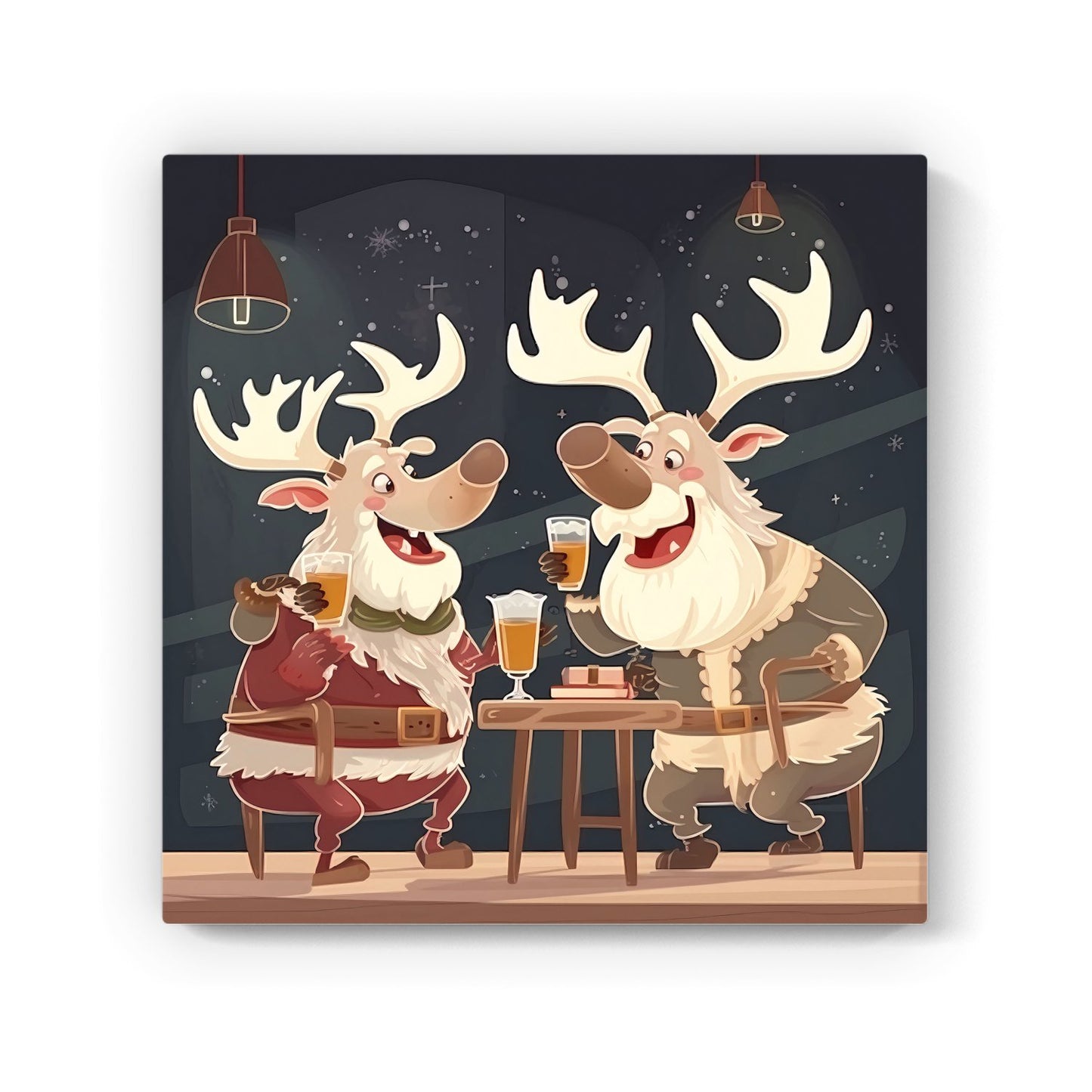 Reindeers Down The Pub Canvas
