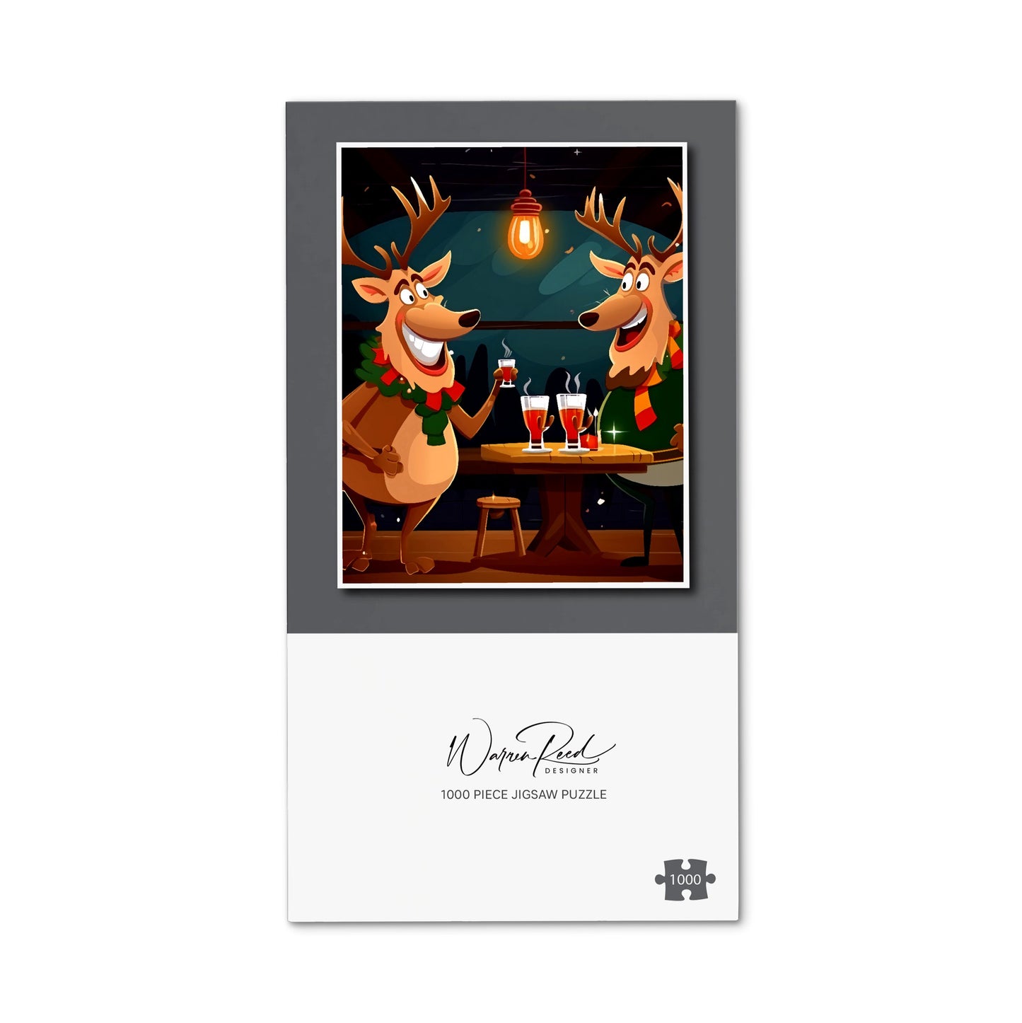 Reindeers Having A Beer Jigsaw Puzzle
