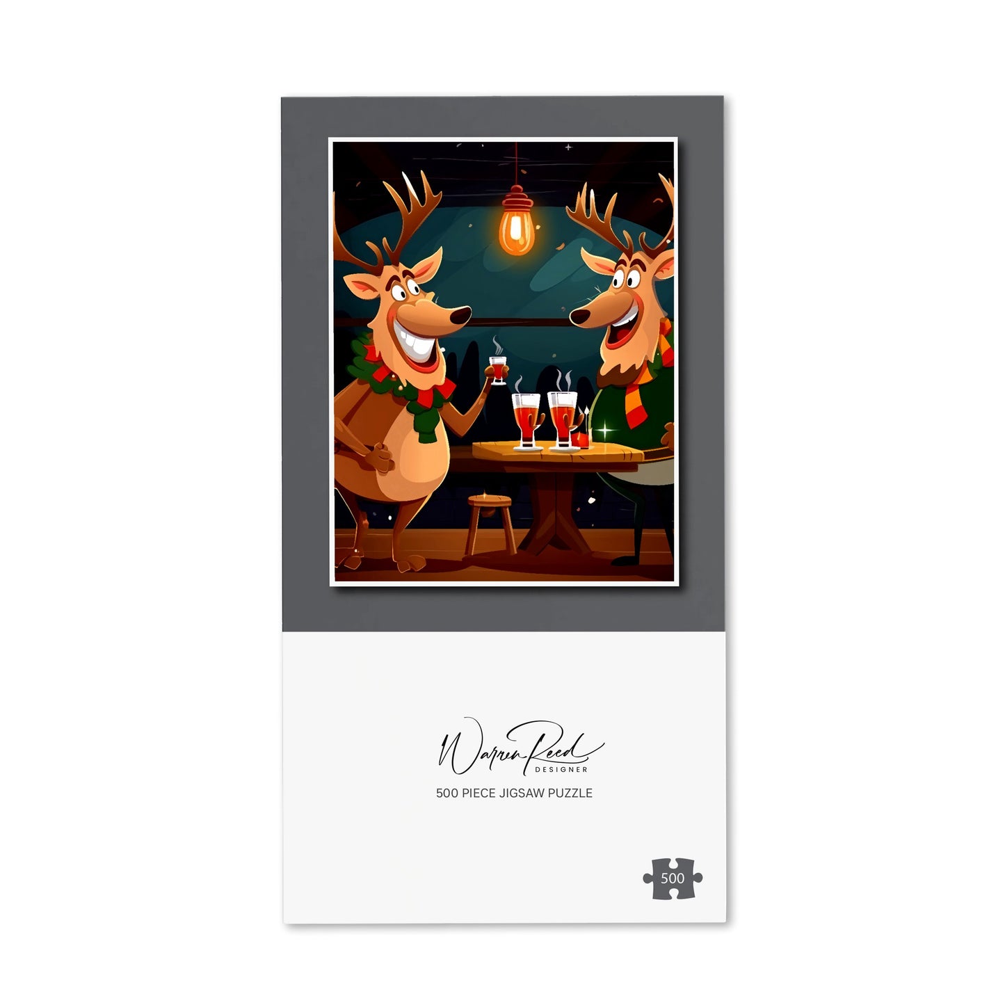 Reindeers Having A Beer Jigsaw Puzzle
