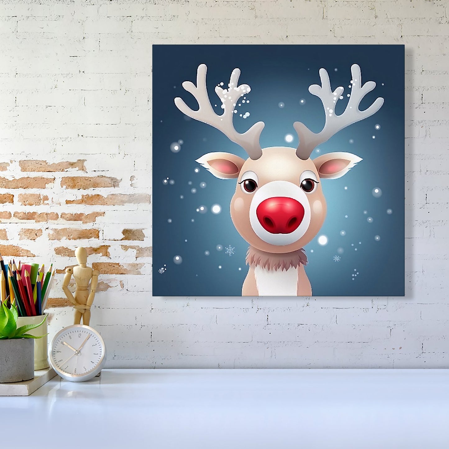 Rudolph With His Red Nose Canvas
